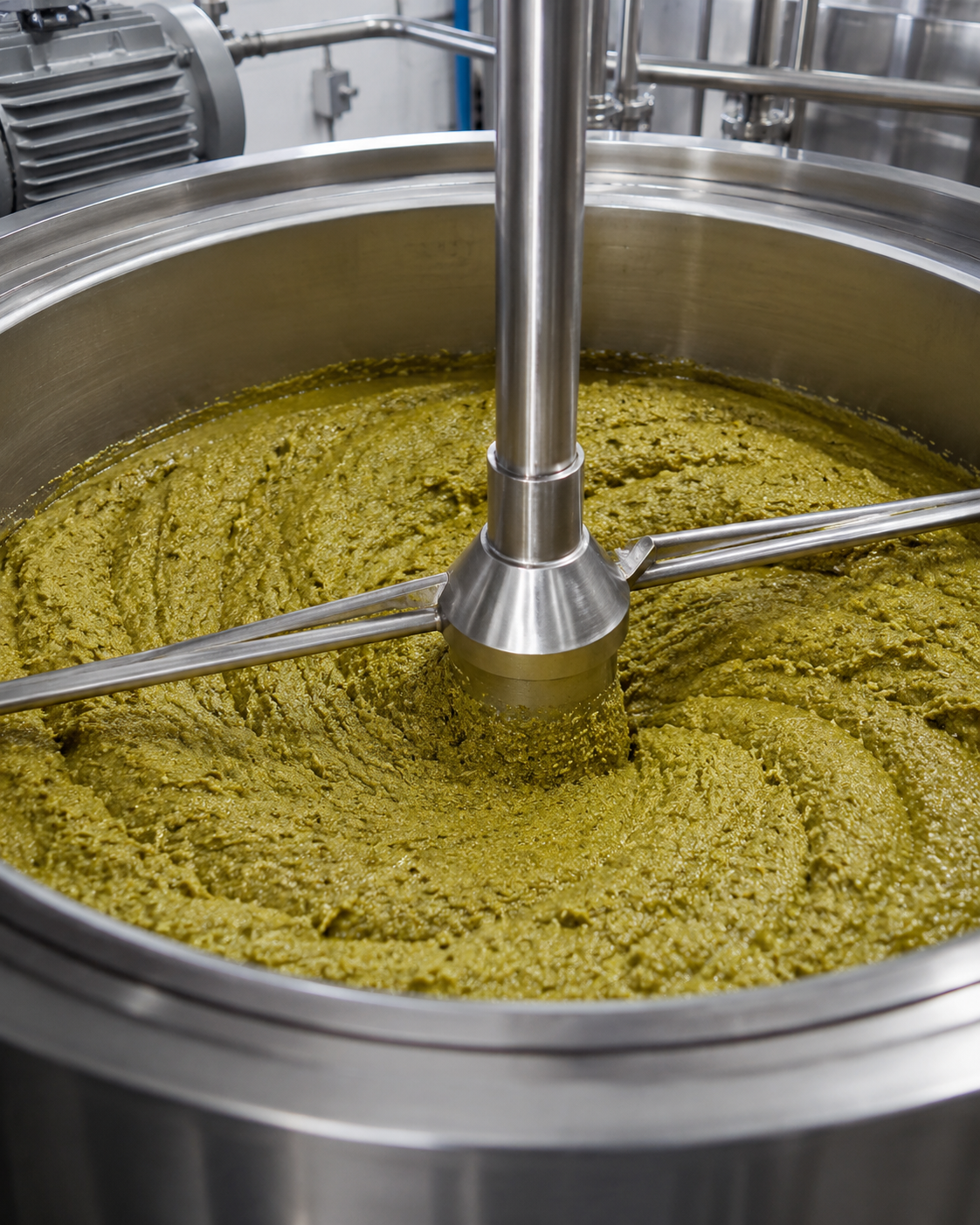 Batido en frío de la pasta de aceituna
